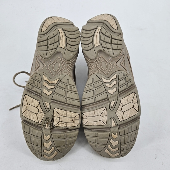 Vionic Womens Beige Tan Khaki Leather Mesh Walker Sneaker Womens Size US 9 - Picture 9 of 12